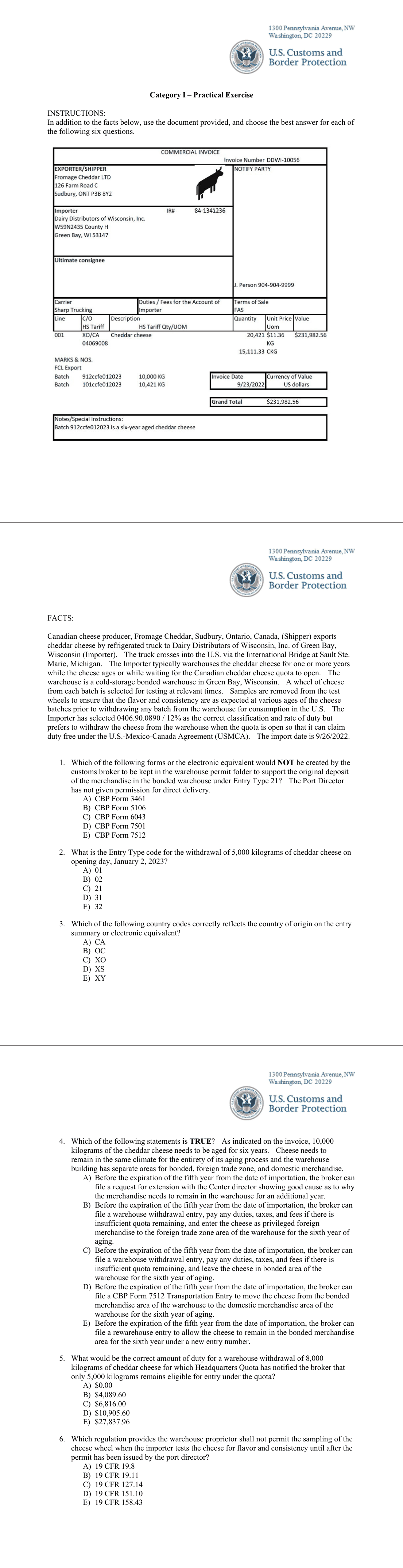 Shared exhibit for Q1-6 on PDF pp.3-4 (Q4-6 page continues on p.5); exported pages: PDF pp.3-5